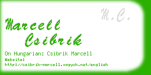 marcell csibrik business card